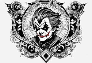 joker card neck tattoo tattoo idea