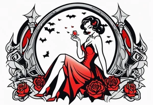 pinup vampire body tattoo idea