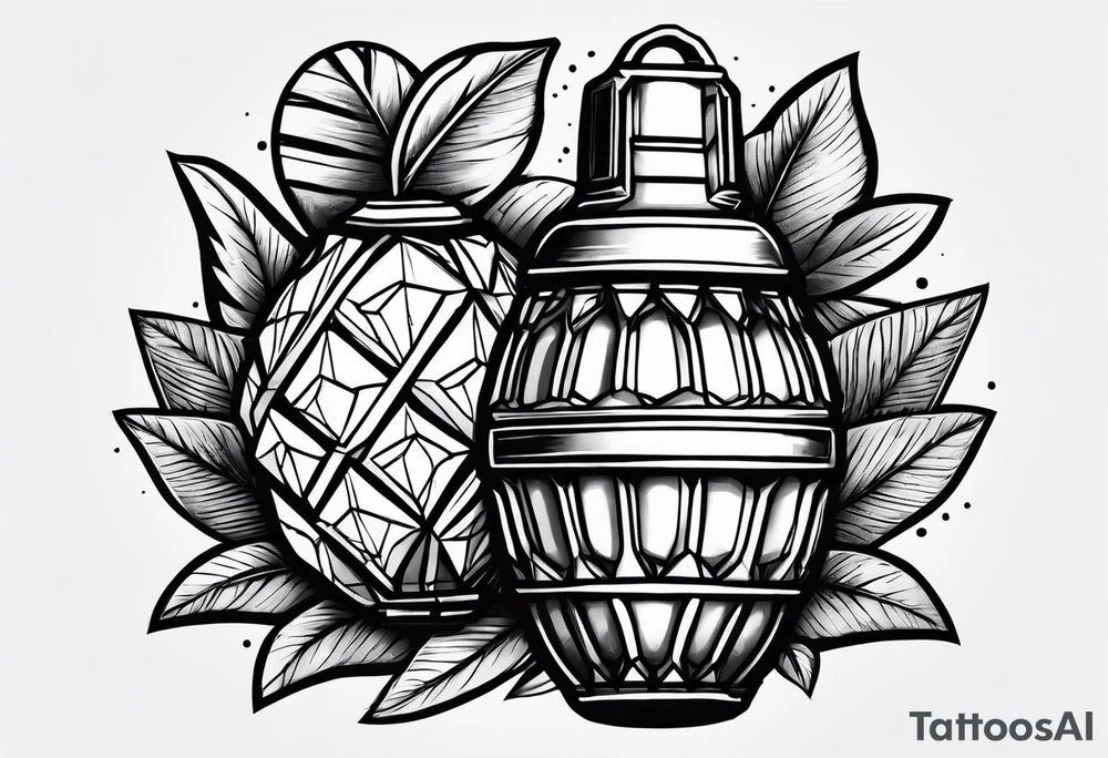 Grenade hand tattoo idea