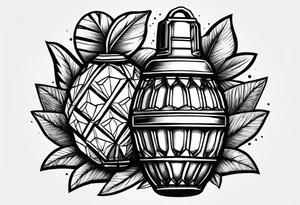 Grenade hand tattoo idea