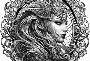 Vertical full sleeve. Lovecraftian creature, protecting a heart. tattoo idea