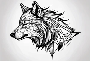 Angry wolf tattoo idea