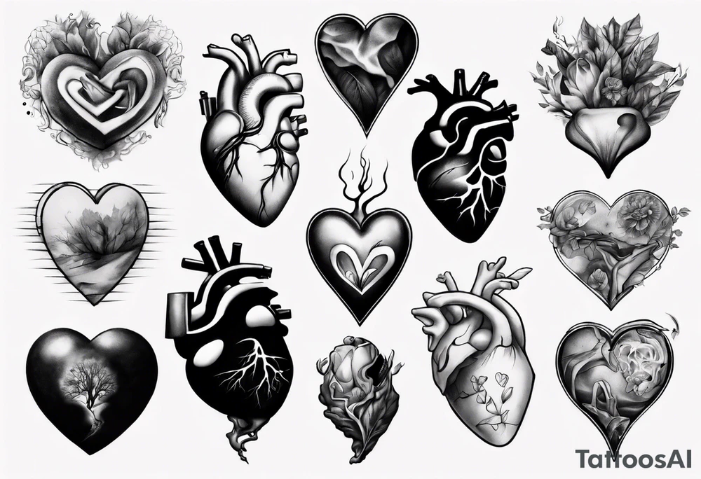 Realistic heart tattoo idea