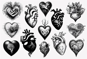Realistic heart tattoo idea