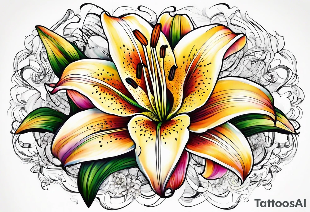 lily flower tattoo idea
