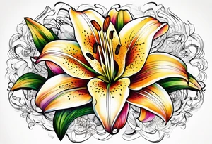 lily  flower tattoo idea