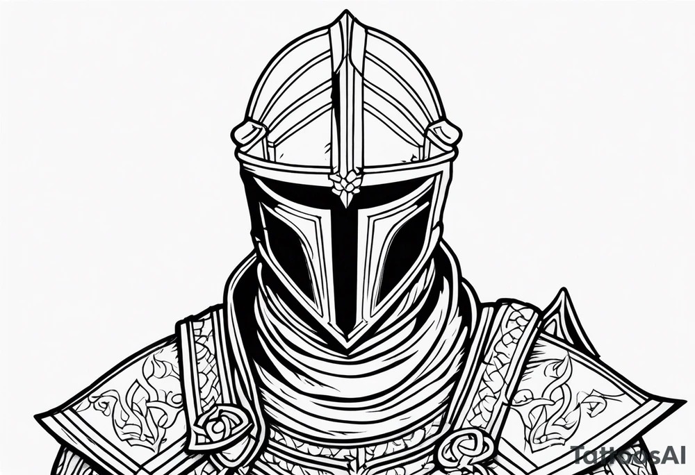 Dark Souls face tattoo idea