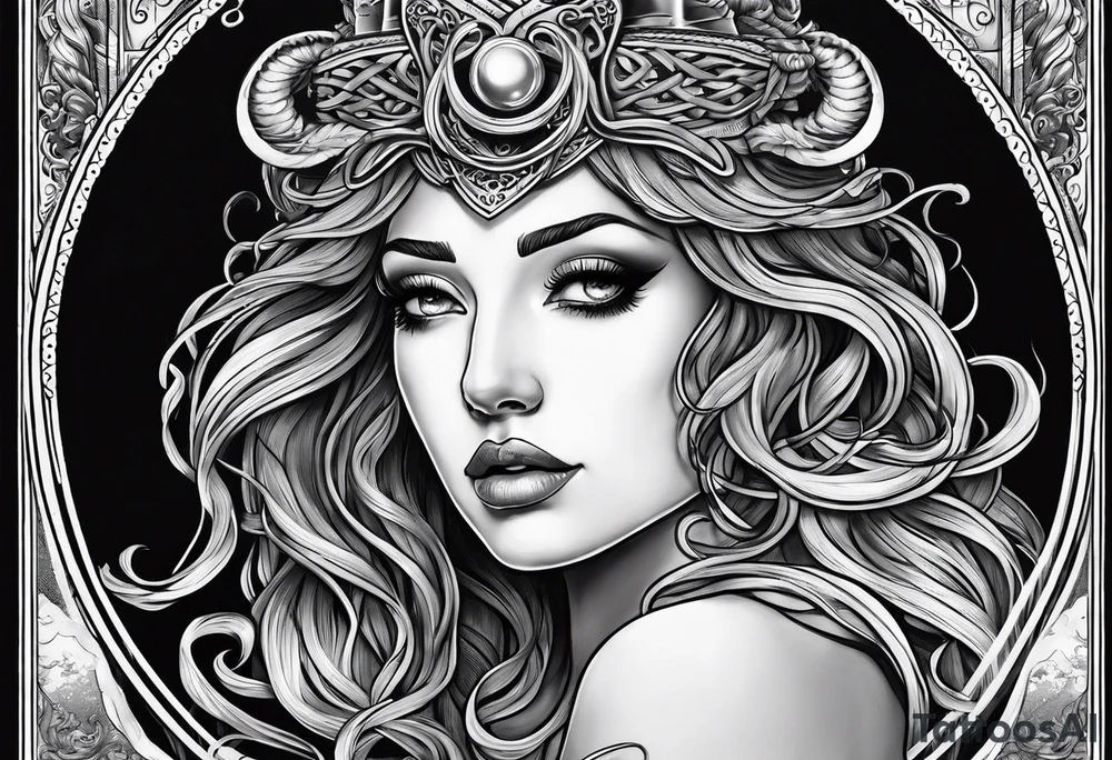 Tarot card and Medusa tattoo idea