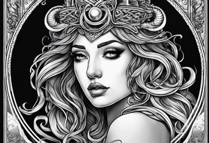 Tarot card and Medusa tattoo idea