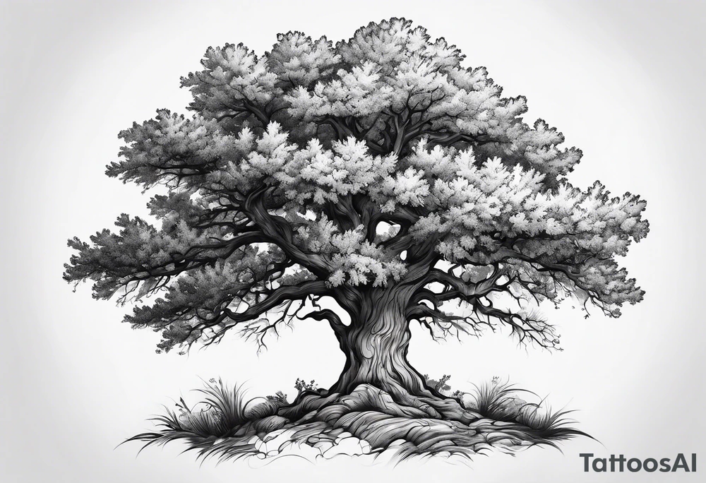 Oak tree tattoo idea