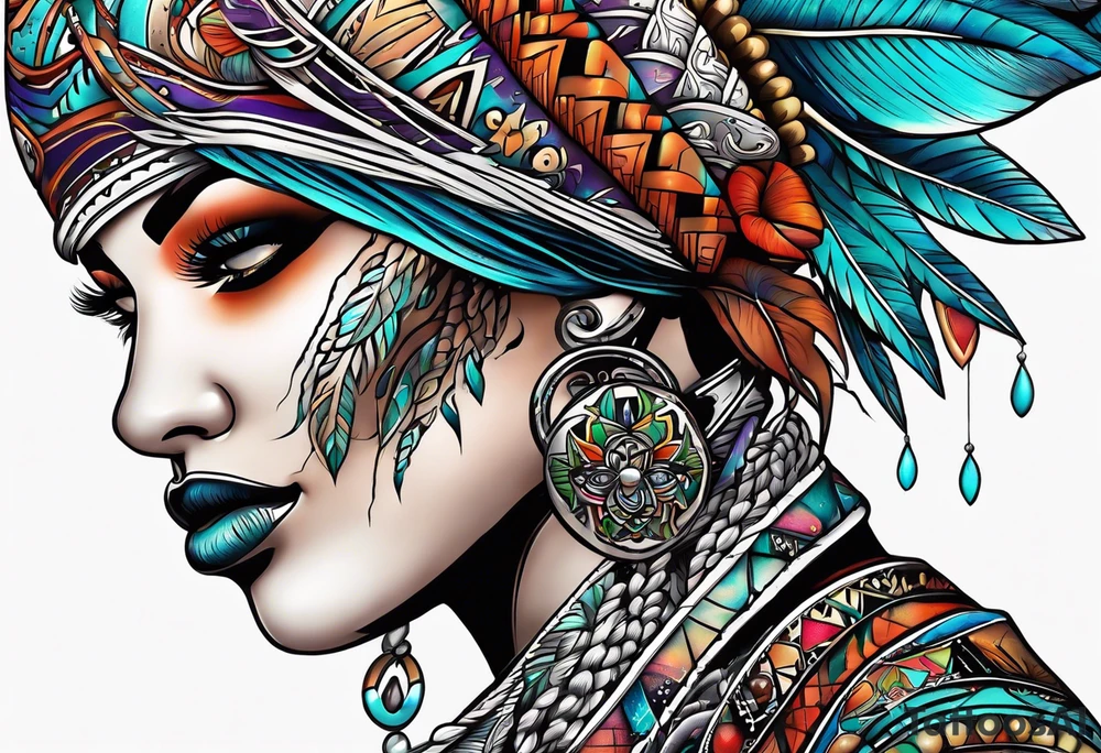 Tohono Oʼodham tattoo idea