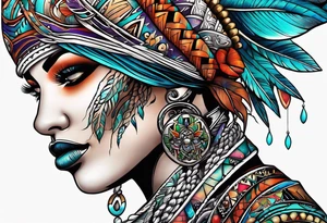 Tohono Oʼodham tattoo idea