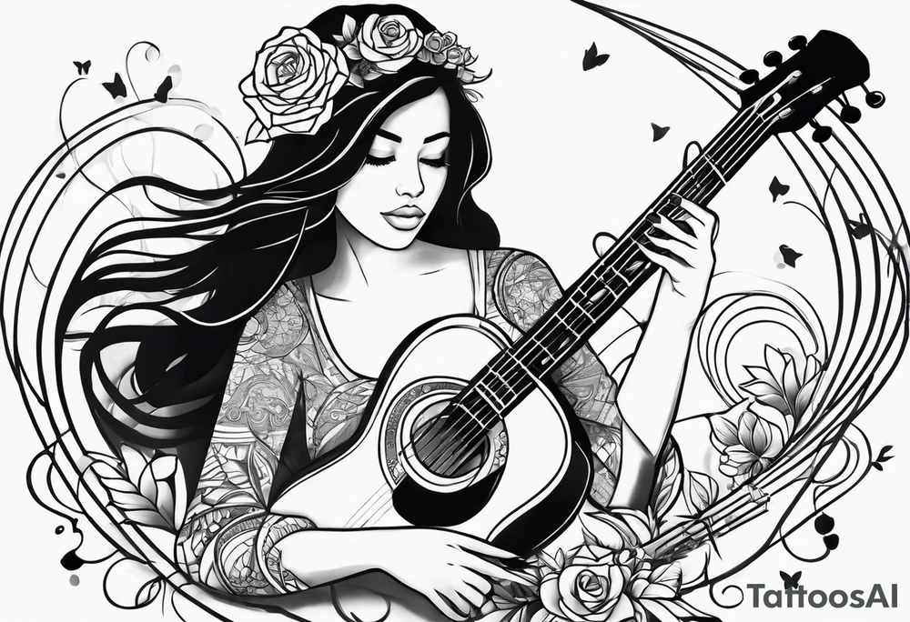 Jot is my daughter and i like music tattoo idea