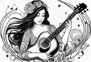Jot is my daughter and i like music tattoo idea