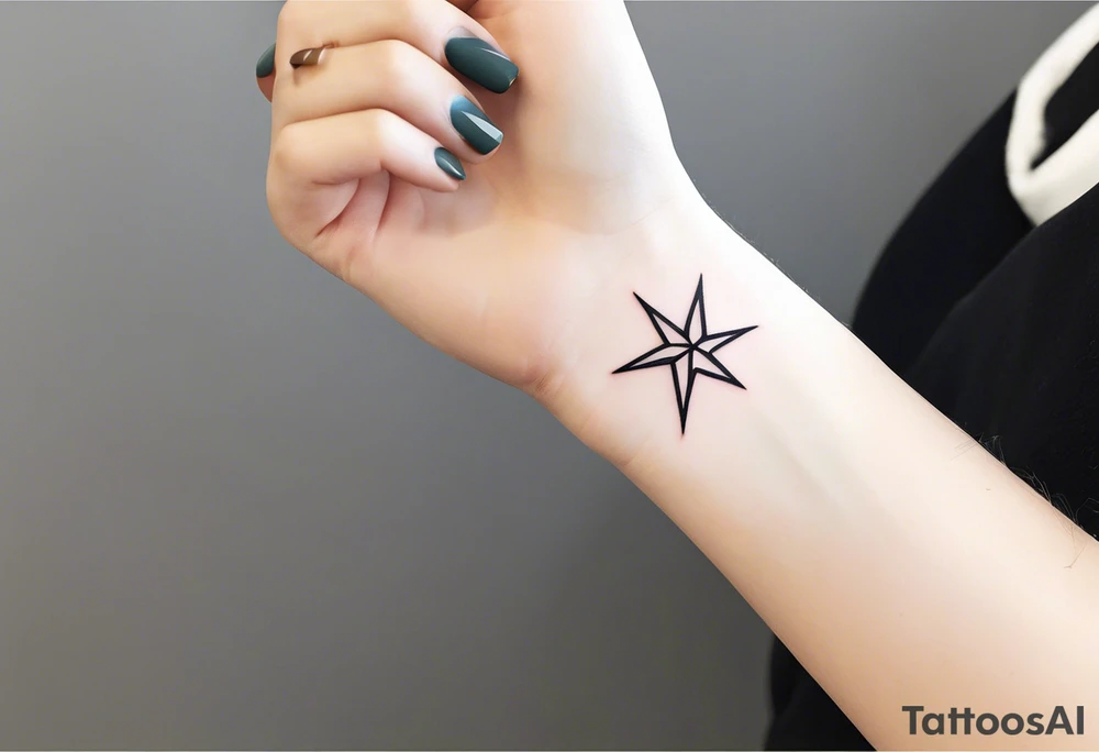 Guiding star tattoo on the wrist tattoo idea