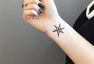 Guiding star tattoo on the wrist tattoo idea