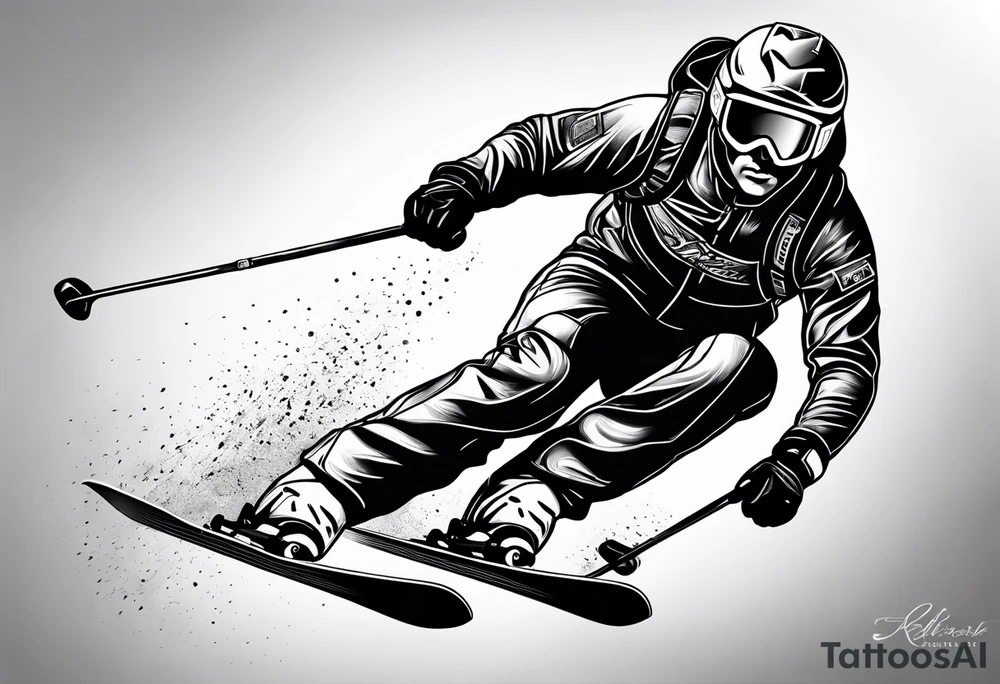 Skier tattoo idea