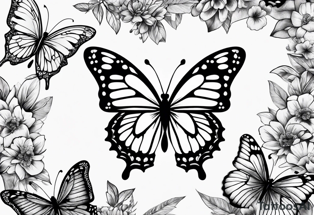 Butterflies tattoo idea