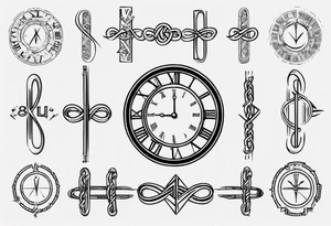 infinity loop with roman numeral IV on the line tattoo idea