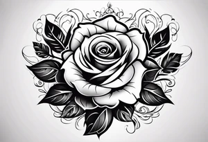 Rose and skull tattoo design tattoo idea
