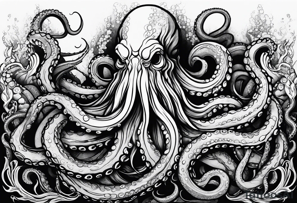 tentacles Cthulhu octopus kraken tattoo idea