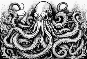 tentacles Cthulhu octopus kraken tattoo idea