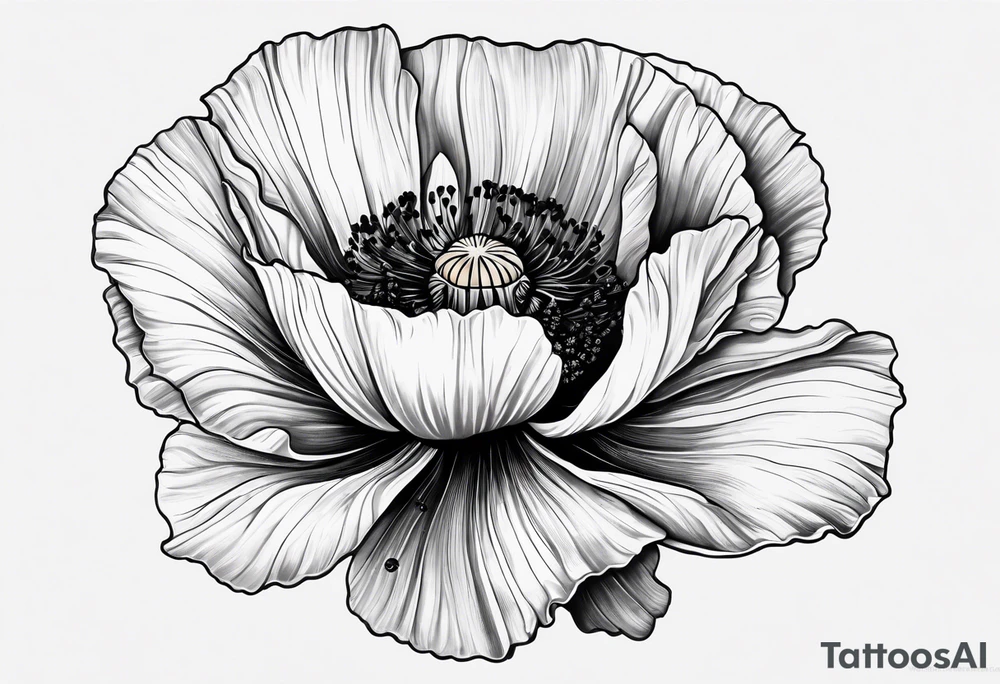 Poppy flower tattoo idea
