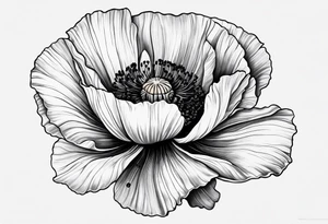 Poppy flower tattoo idea