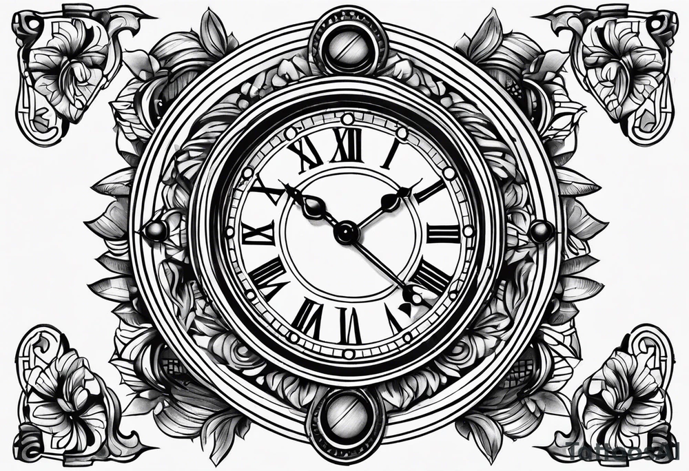 Time clock tattoo idea