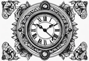 Time clock tattoo idea