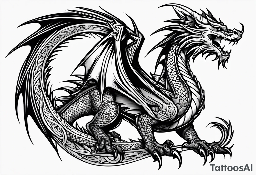 dragon , arm tattoo idea