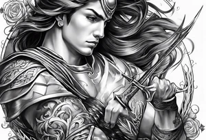 Sagittarius  realistic men tattoo idea
