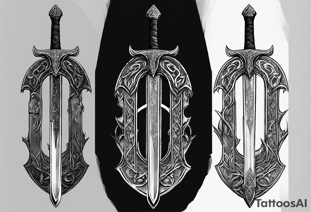 Lord of the Rings 
King Theoden 
forth Erolingas charge
Sword raised tattoo idea