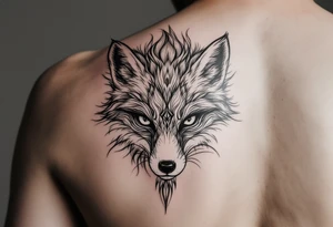 feminine fox of nine tails, full body tattoo idea