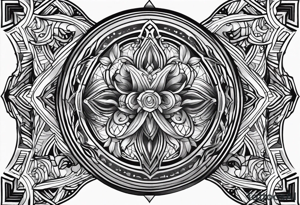 shield sleeve tattoo tattoo idea