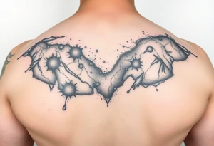 Beautiful yet mysterios milky way that are 3d and appear to be what is beneth the skin. tattoo idea
