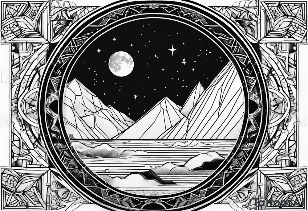 sacred moon tattoo idea