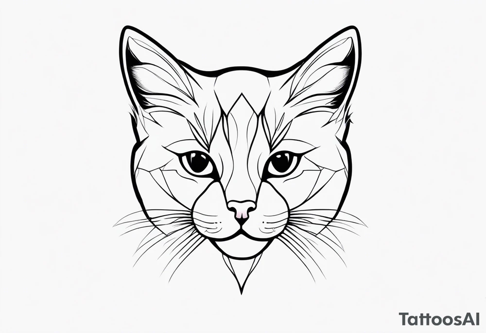 Lovely cat tattoo idea