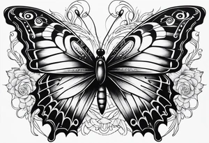 Warrior butterfly tattoo idea