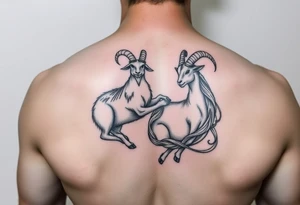 Male capricorn with female virgo, earth, goat, love tattoo idea