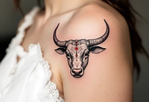 Like a ruby heart beating steadily, the red star constellation Aldebaran gives Taurus its fiery soul. tattoo idea