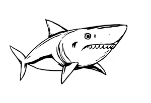 American traditional shark tattoo idea