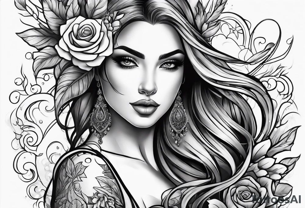 Romantic design foe woman arm using my kids picture tattoo idea