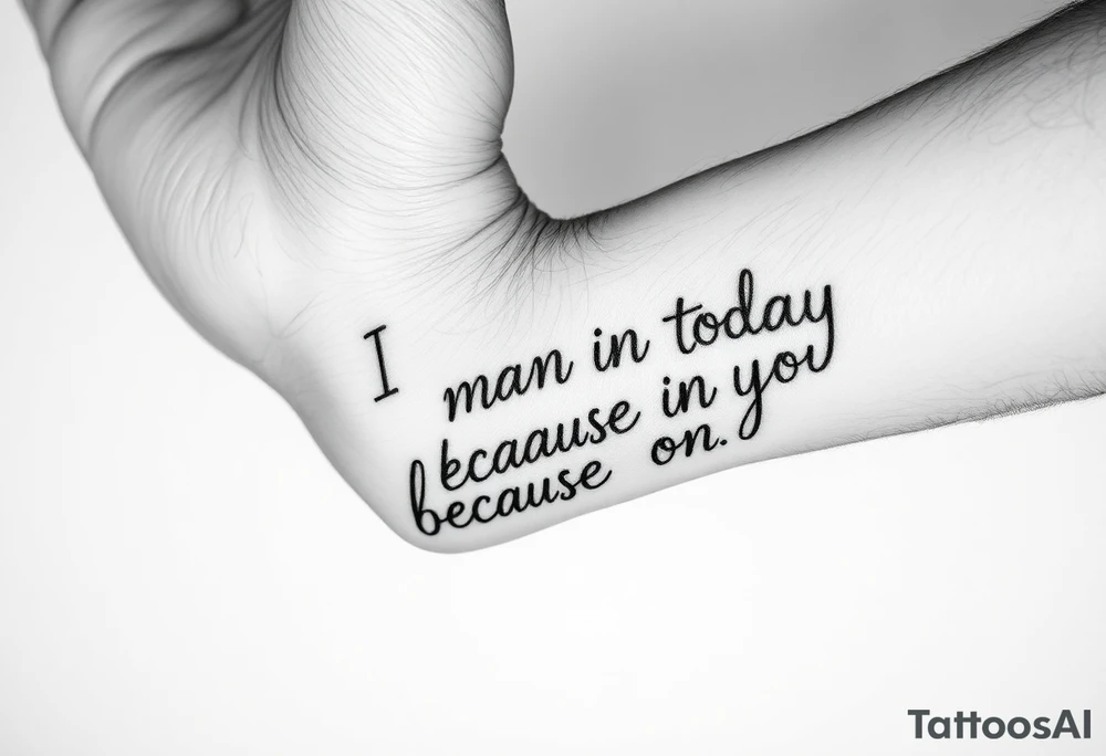 i am the man i am today because of you tattoo idea