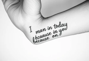 i am the man i am today because of you tattoo idea