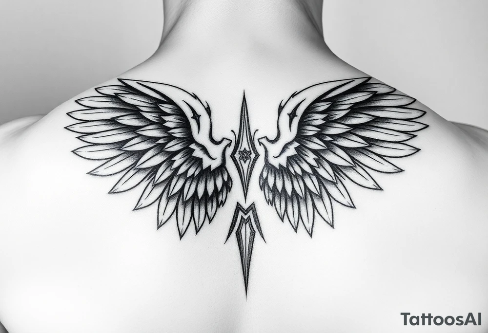 angel wings tattoo idea