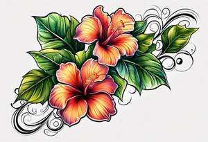 vines hibisco tattoo idea
