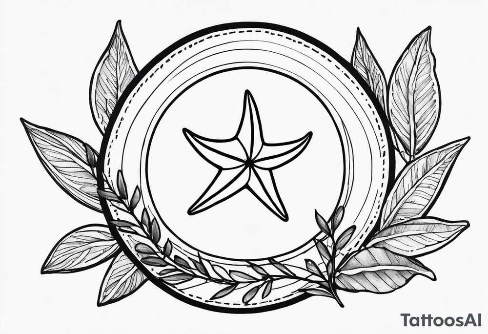 Starfish circle shell
olive branch tattoo idea