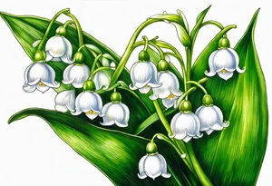 lily of the valley tattoo idea