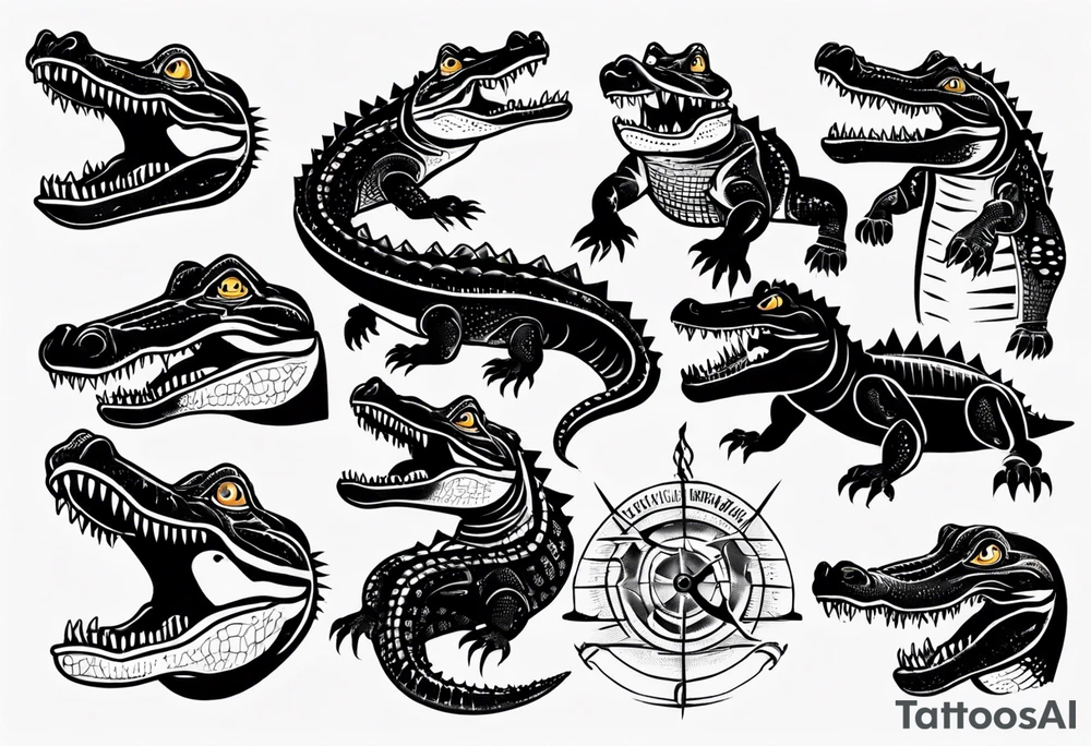 crocodile tattoo idea
